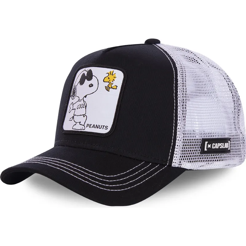 cepur-izliekta-truckeris-melns-snapback-joe-cool-naw1-snoopy-zemesrieksti-no-capslab