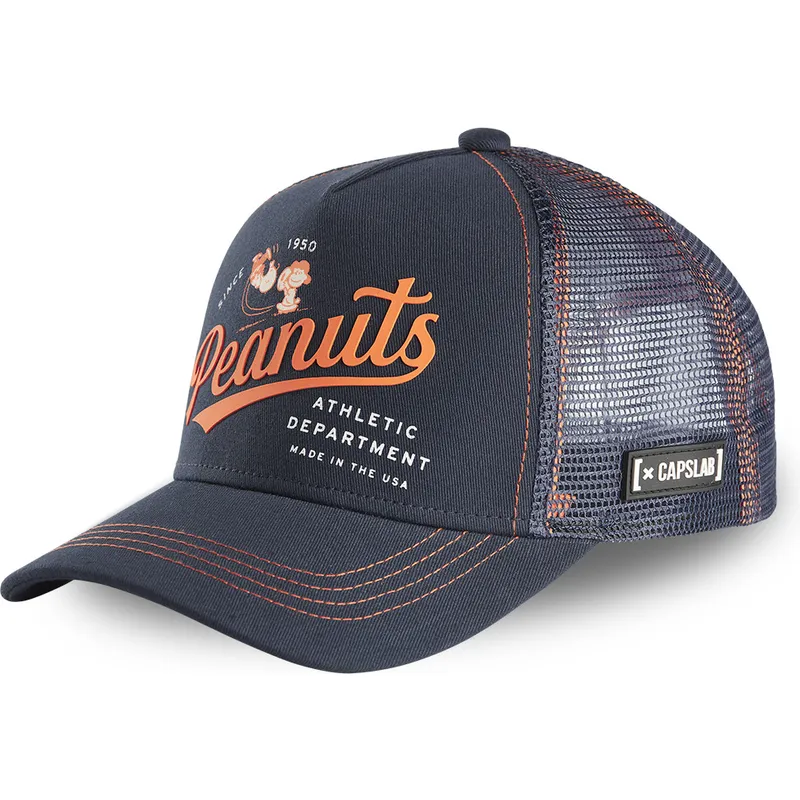cepur-izliekta-truckeris-tumsi-zils-snapback-naw2-peanuts-zemesrieksti-no-capslab