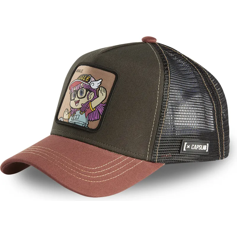 cepur-izliekta-truckeris-bruns-snapback-rob1-arale-norimaki-dr-slump-no-capslab