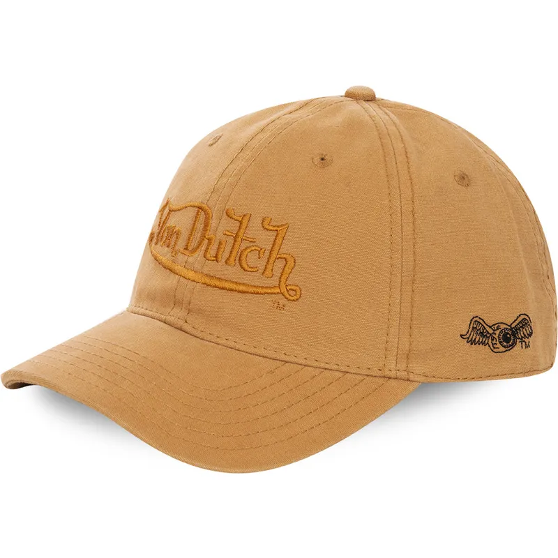 casquette-courbee-jaune-ajustable-wheat-von-dutch