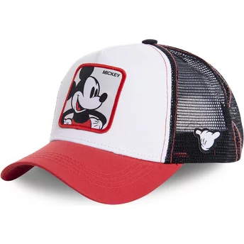 Capslab Youth Mickey Mouse KID_MIC4 Disney White, Black and Red Trucker Hat