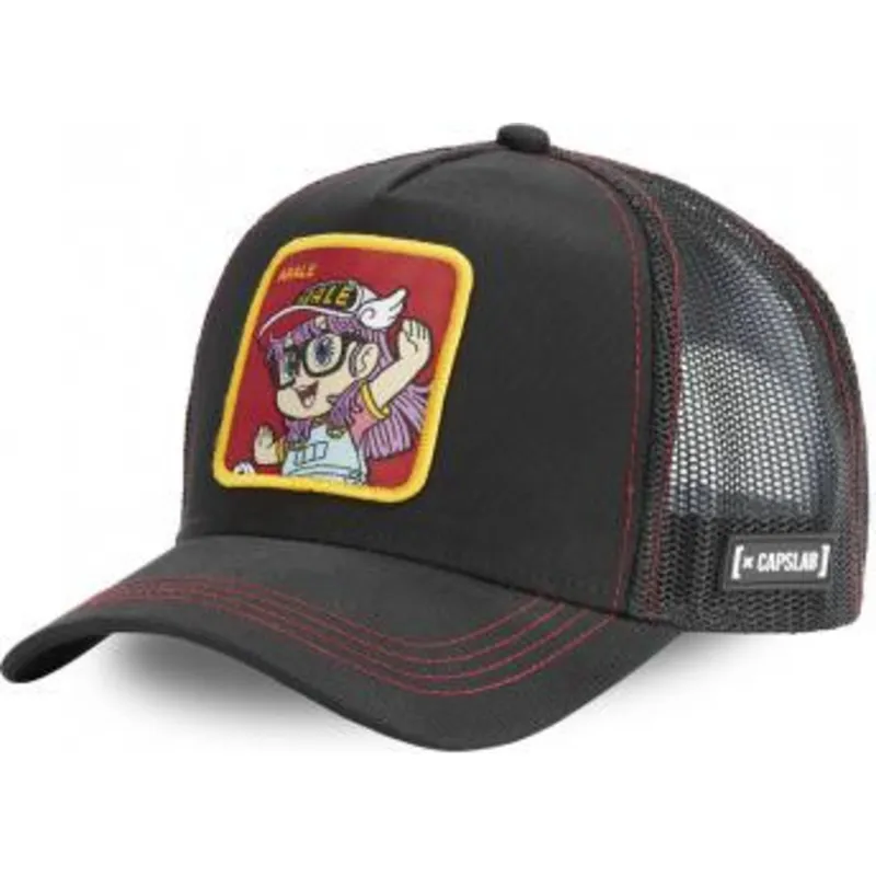 cepur-izliekta-truckeris-melns-snapback-rob2-arale-norimaki-dr-slump-no-capslab cepur-izliekta-truckeris-melns-snapback-rob2-arale-norimaki-dr-slump-no-capslab