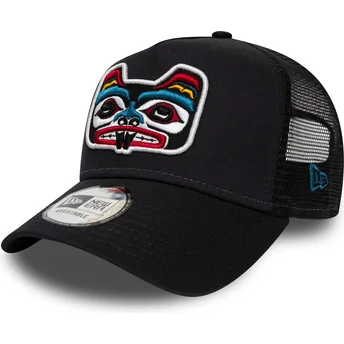 cepur-izliekta-truckeris-tumsi-zils-snapback-bear-tattoo-pack-a-frame-no-new-era