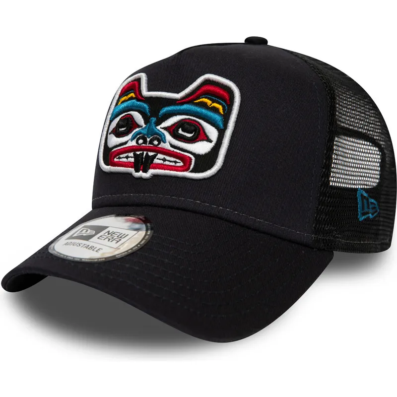 cepur-izliekta-truckeris-tumsi-zils-snapback-bear-tattoo-pack-a-frame-no-new-era