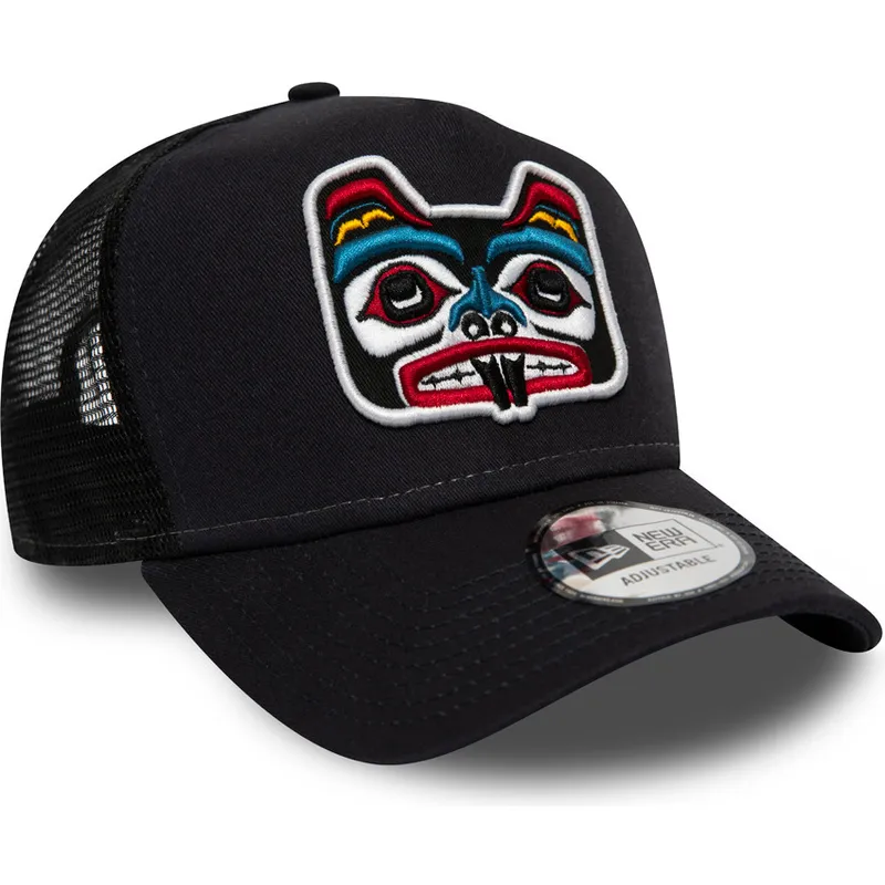 cepur-izliekta-truckeris-tumsi-zils-snapback-bear-tattoo-pack-a-frame-no-new-era