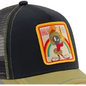 schwarze-und-khakifarbene-trucker-kappe-marvin-der-marsmensch-loo-mar1-looney-tunes-von-capslab
