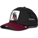 goorin-bros-schwarze-und-granatrote-trucker-kappe-punkvogel-sqwauk