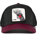 cepur-izliekta-truckeris-melns-snapback-punk-sqwauk-the-farm-no-goorin-bros