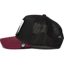 goorin-bros-schwarze-und-granatrote-trucker-kappe-punkvogel-sqwauk