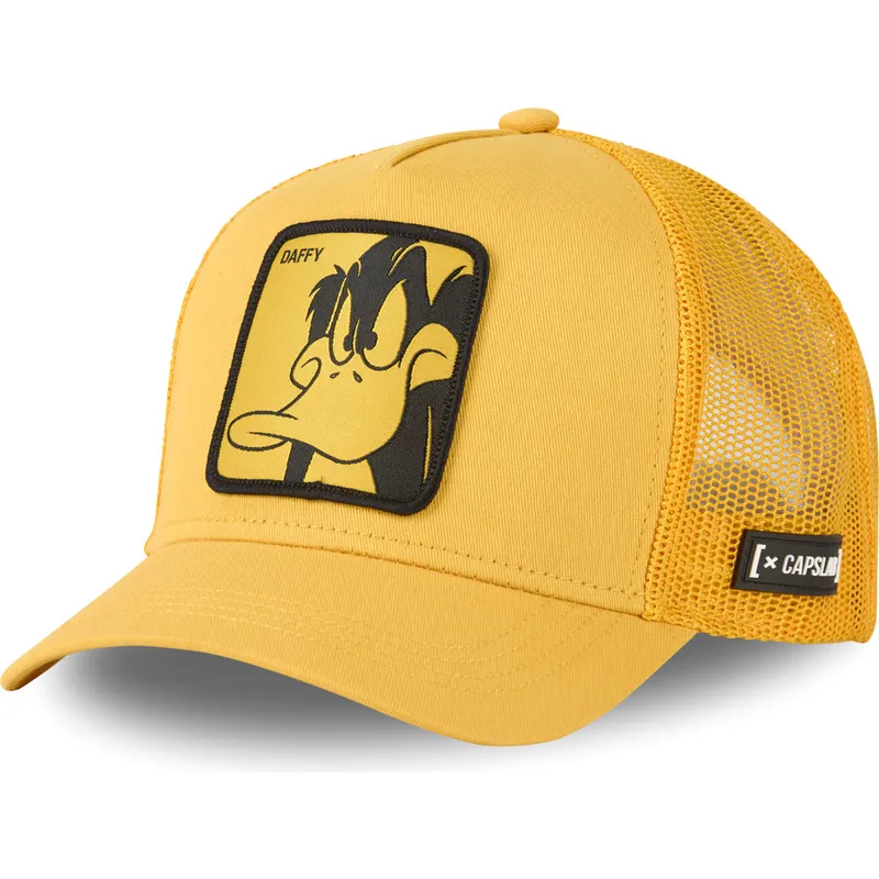 cepur-izliekta-truckeris-dzeltens-snapback-loo-duf1-duffy-duck-looney-tunes-no-capslab
