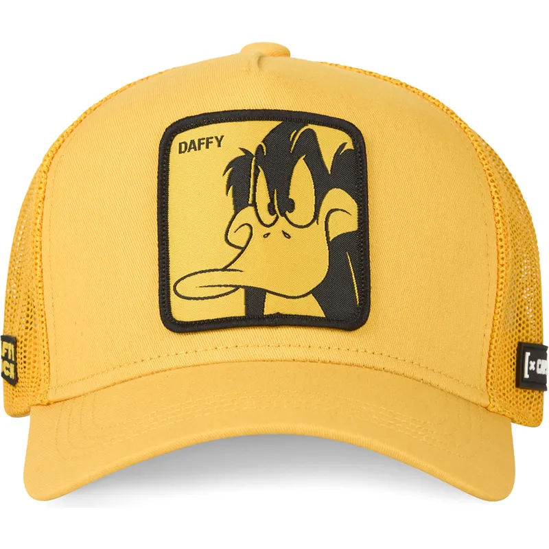 gelbe-trucker-kappe-daffy-duck-loo-duf1-looney-tunes-von-capslab