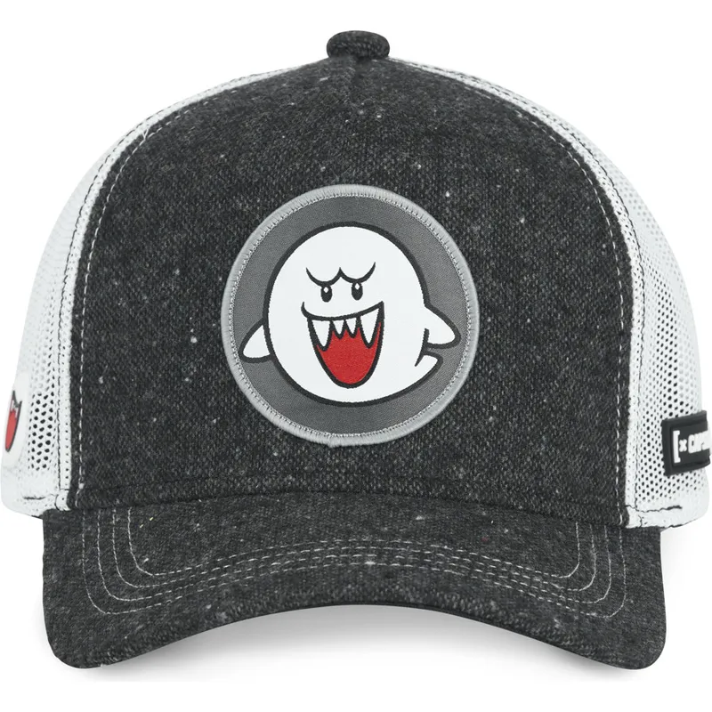 cepur-izliekta-truckeris-melns-snapback-pow2-bros-boo-super-mario-bros-no-capslab