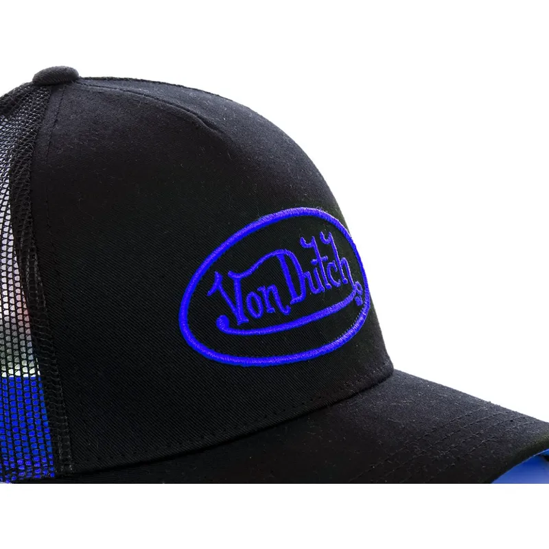 cepur-izliekta-truckeris-melns-snapback-neo-blu-no-von-dutch