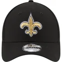 schwarze-verstellbare-gebogene-kappe-9forty-the-league-der-new-orleans-saints-nfl-von-new-era