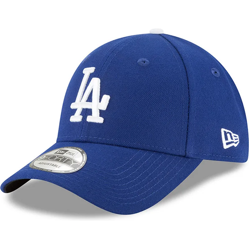 blaue-verstellbare-gebogene-kappe-9forty-the-league-der-los-angeles-dodgers-mlb-von-new-era