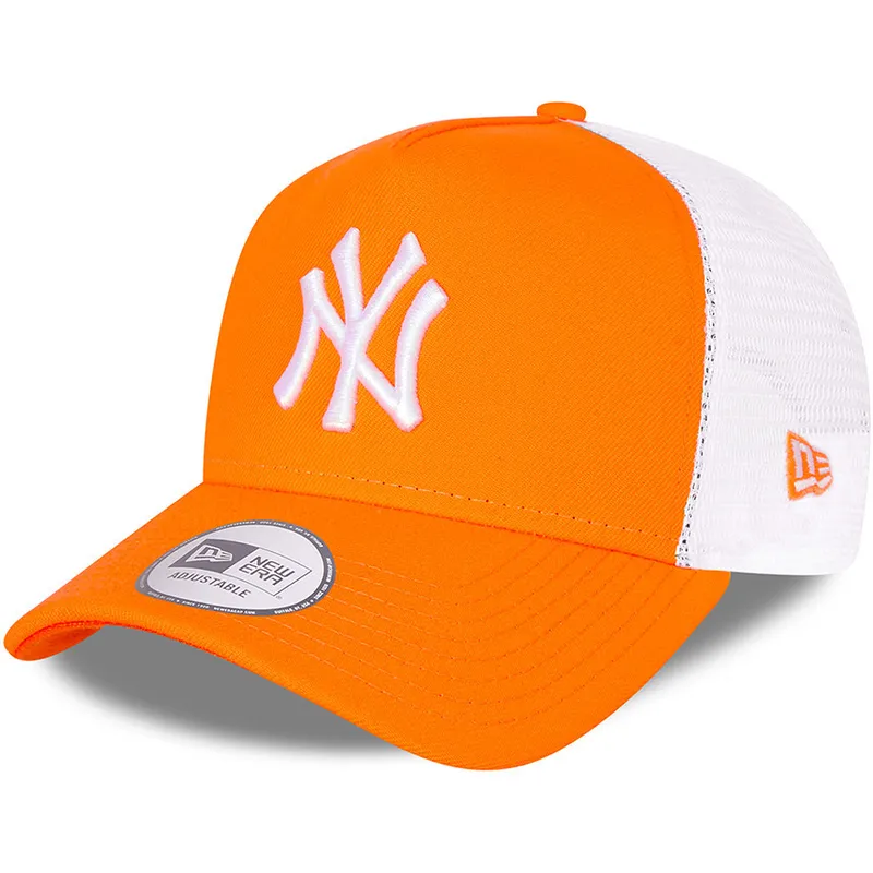 cepur-izliekta-truckeris-oranzs-snapback-a-frame-tonal-mesh-no-new-york-yankees-mlb-no-new-era