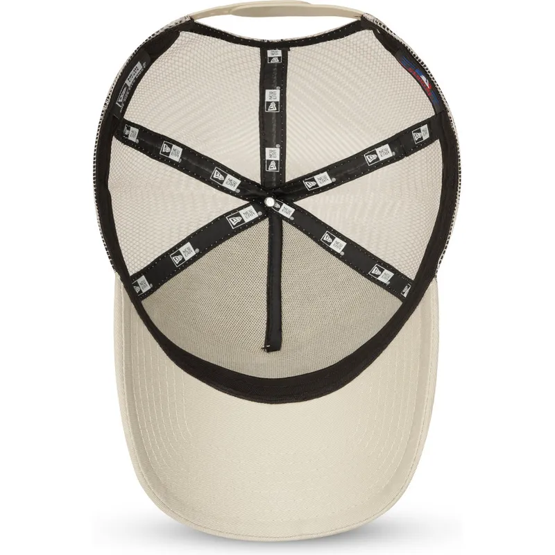 graue-trucker-kappe-a-frame-9forty-heritage-patch-von-new-era