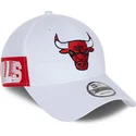 cepur-izliekta-balts-regulejams-9forty-side-mark-no-chicago-bulls-nba-no-new-era