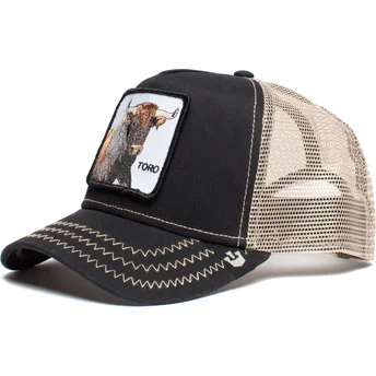 czarna-czapka-trucker-z-bykiem-toro-thats-bull-the-farm-od-goorin-bros