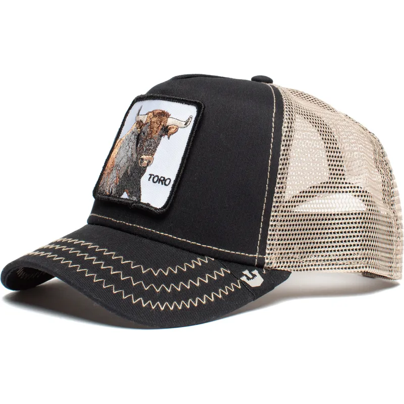 czarna-czapka-trucker-z-bykiem-toro-thats-bull-the-farm-od-goorin-bros