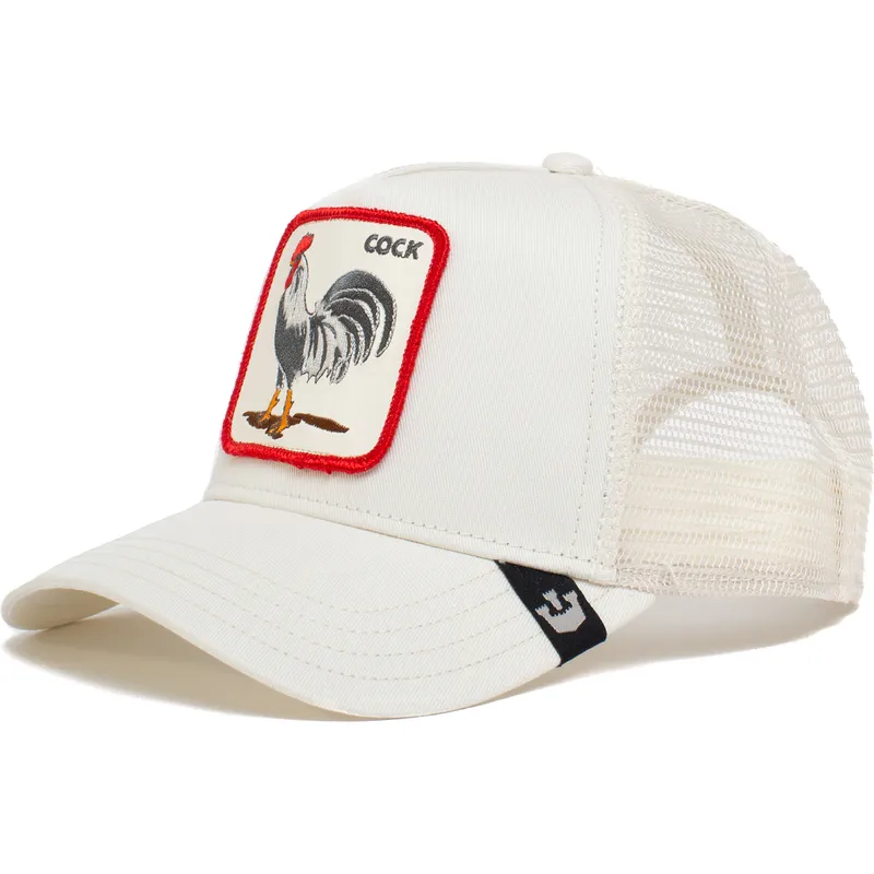 cepur-izliekta-truckeris-balts-snapback-cock-rooster-the-farm-no-goorin-bros