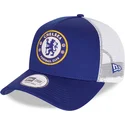 blaue-cotton-a-frame-trucker-kappe-des-chelsea-football-club-von-new-era