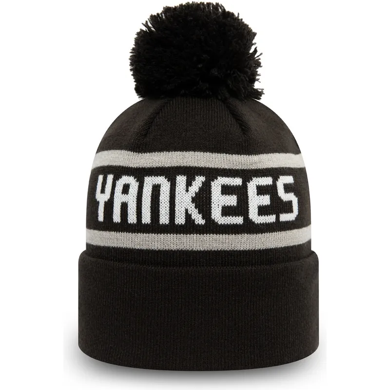 cepur-ar-bumbuli-melns-cuff-knit-jake-no-new-york-yankees-mlb-no-new-era