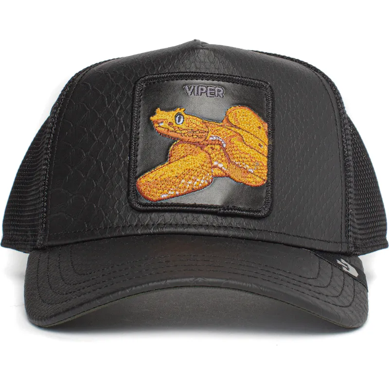 cepur-izliekta-truckeris-melns-snapback-night-viper-the-farm-no-goorin-bros