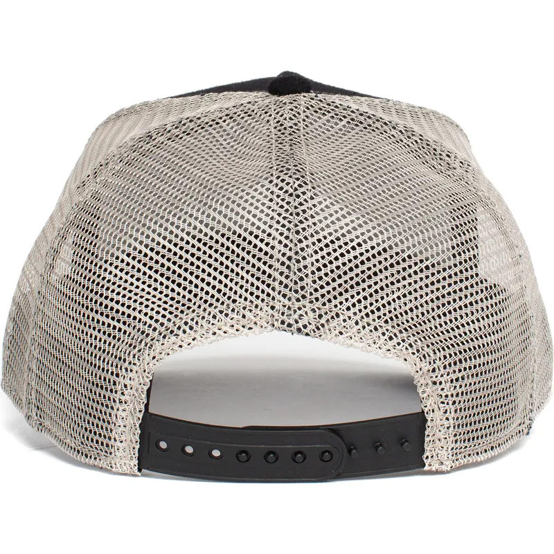 cepur-izliekta-truckeris-melns-snapback-curious-peek-a-boo-the-farm-no-goorin-bros