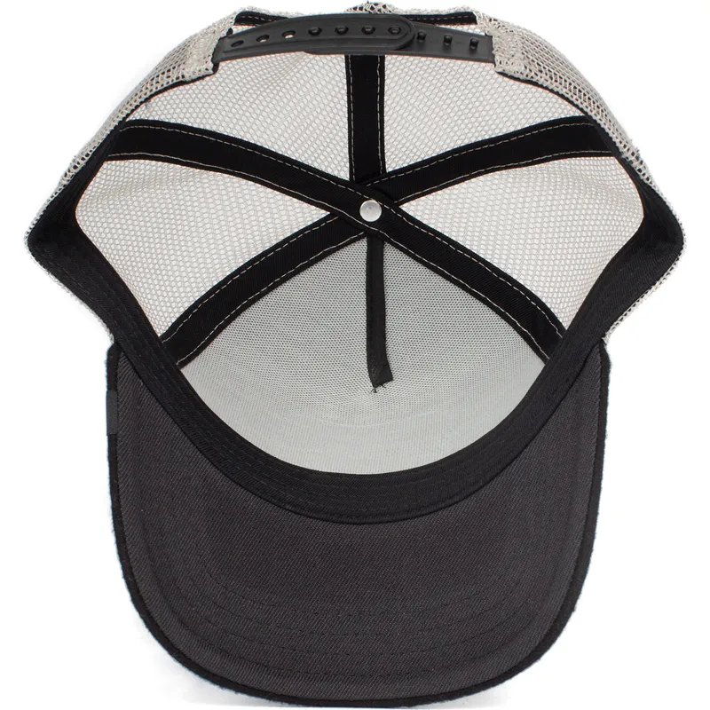 cepur-izliekta-truckeris-melns-snapback-curious-peek-a-boo-the-farm-no-goorin-bros