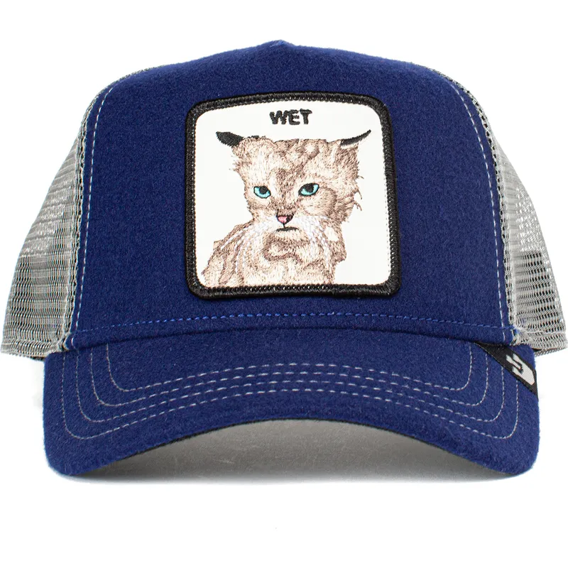 cepur-izliekta-truckeris-zils-snapback-wet-clean-cat-the-farm-no-goorin-bros