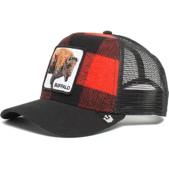 Gorra trucker roja y negra búfalo Buffalo de Goorin Bros.