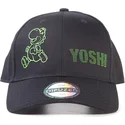 verstellbare-schwarze-kappe-mit-gebogenem-schirm-yoshi-dots-super-mario-bros-von-difuzed