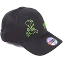 verstellbare-schwarze-kappe-mit-gebogenem-schirm-yoshi-dots-super-mario-bros-von-difuzed