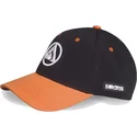 schwarze-und-braune-snapback-kappe-mit-gebogenem-schirm-und-far-cry-logo-von-difuzed