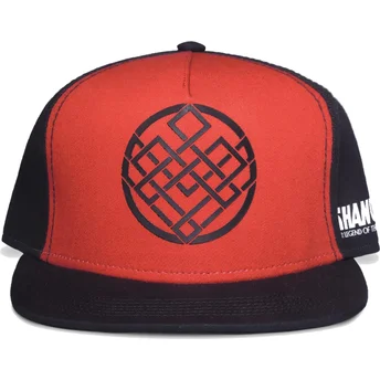 Difuzed Flat Brim Shang-Chi Marvel Comics Red and Black Snapback Cap