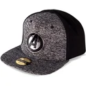 graue-und-schwarze-flache-snapback-kappe-metal-avengers-logo-marvel-comics-von-difuzed