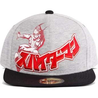 Gorra plana gris y negra snapback Spider-Man Japanese Marvel Comics de Difuzed