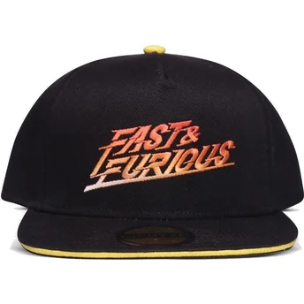 Gorra plana negra snapback Gradient Logo Fast & Furious de Difuzed