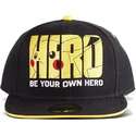 cepur-plakana-melns-snapback-be-your-own-hero-olympics-no-difuzed