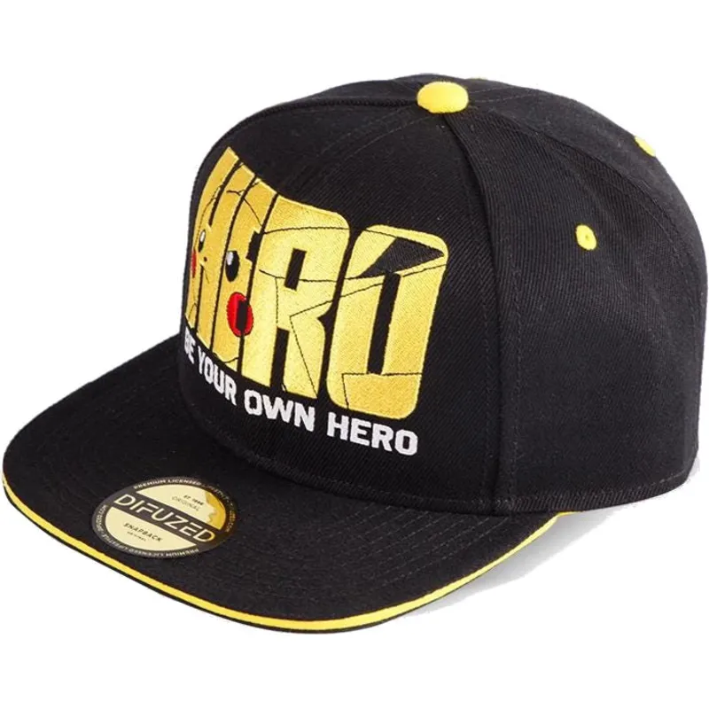 cepur-plakana-melns-snapback-be-your-own-hero-olympics-no-difuzed