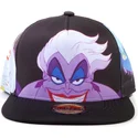 schwarze-flache-snapback-kappe-ursula-arielle-die-meerjungfrau-disney-von-difuzed