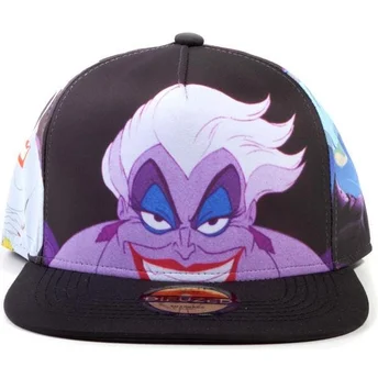 Gorra plana negra snapback Úrsula La Sirenita Disney de Difuzed