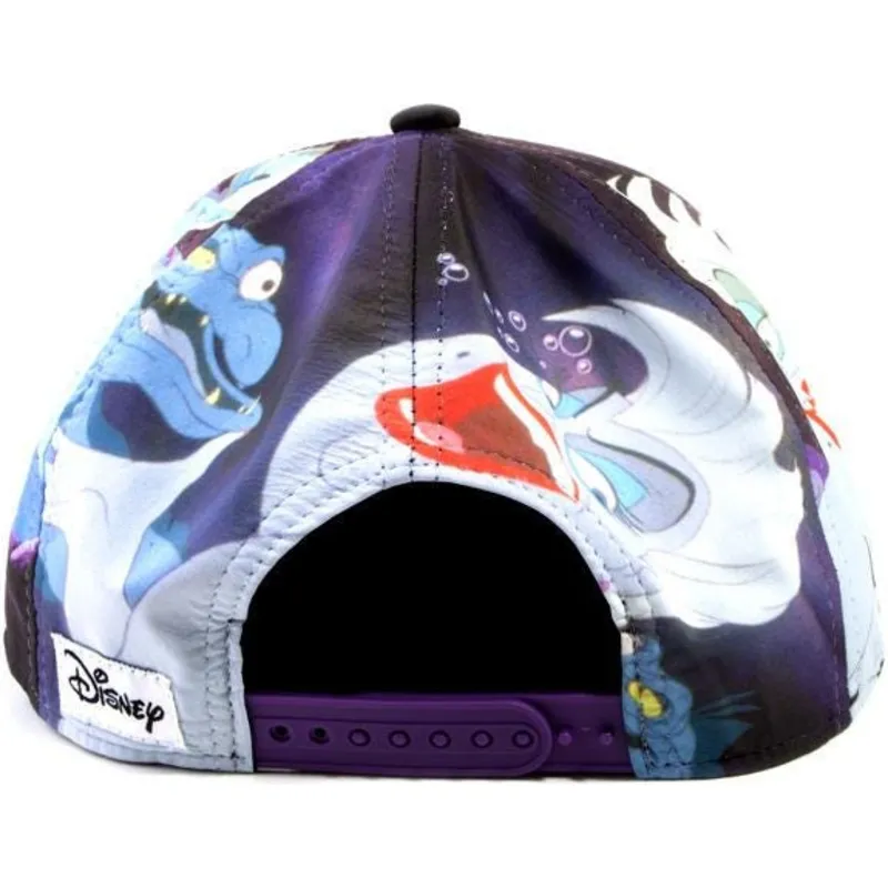 schwarze-flache-snapback-kappe-ursula-arielle-die-meerjungfrau-disney-von-difuzed