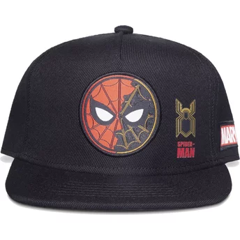 Difuzed Flat Brim Youth Spider-Man Marvel Comics Black Snapback Cap