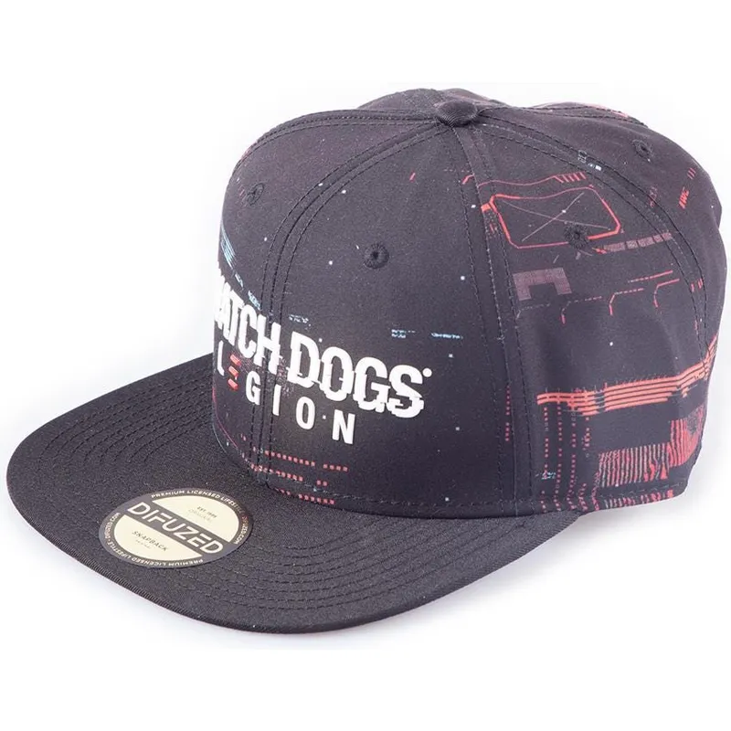 cepur-plakana-melns-snapback-glitch-legion-no-difuzed cepur-plakana-melns-snapback-glitch-legion-no-difuzed