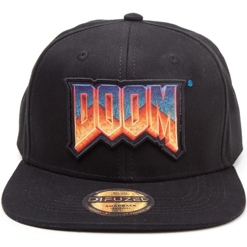 schwarze-flache-snapback-kappe-logo-doom-von-difuzed