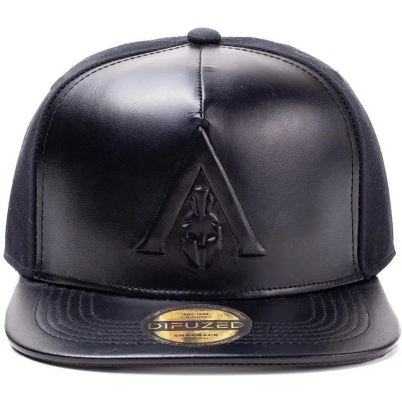 difuzed-flat-brim-premium-odyssey-logo-assassins-creed-black-snapback-cap