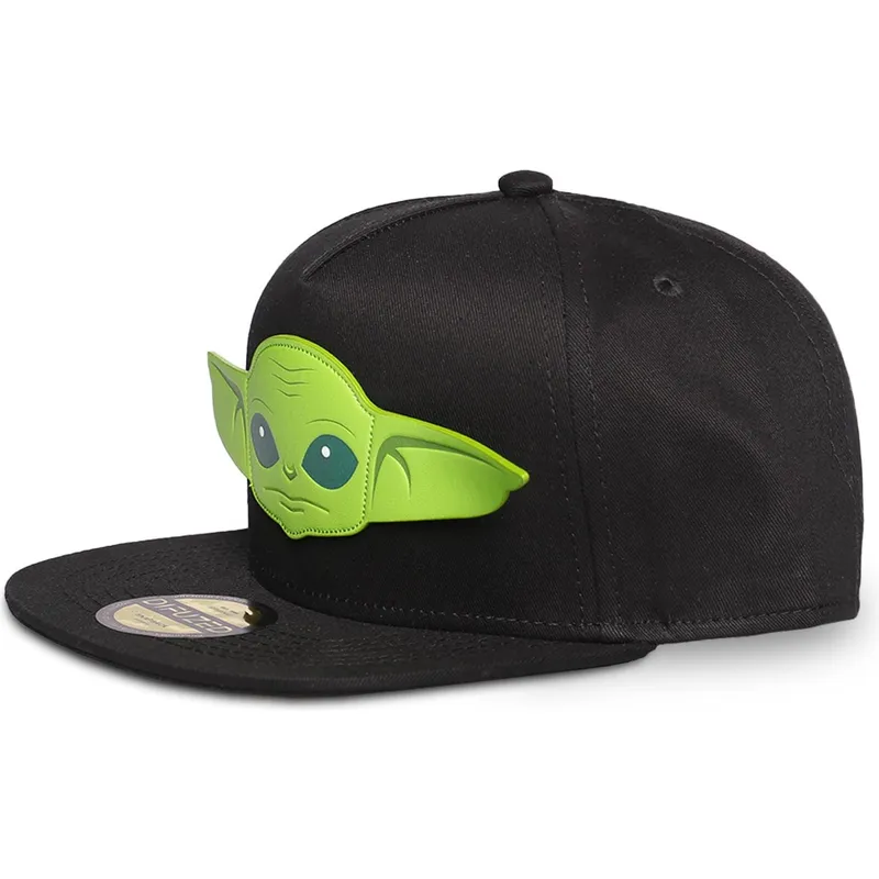 cepur-plakana-melns-snapback-baby-yoda-the-mandalorian-no-difuzed