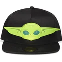 cepur-plakana-melns-snapback-berniem-baby-yoda-the-mandalorian-no-difuzed